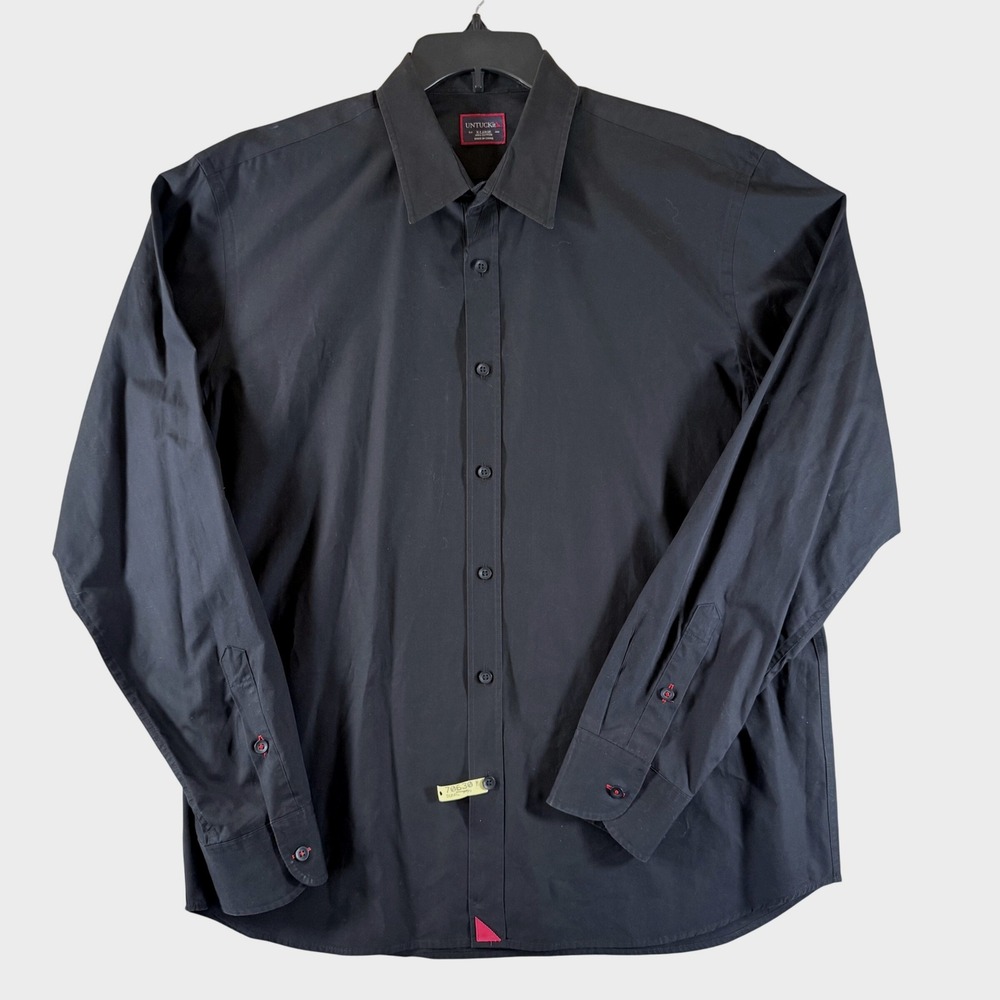UNTUCKit Button Down Shirt XL Casual Long Sleeve Black Cotton
